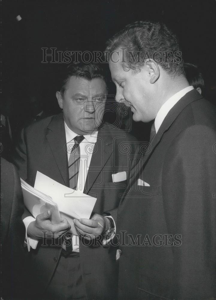 1969 Press Photo Finance Minister Frank Josef StrauÃƒÅ¸ at CDu party convention. - Historic Images