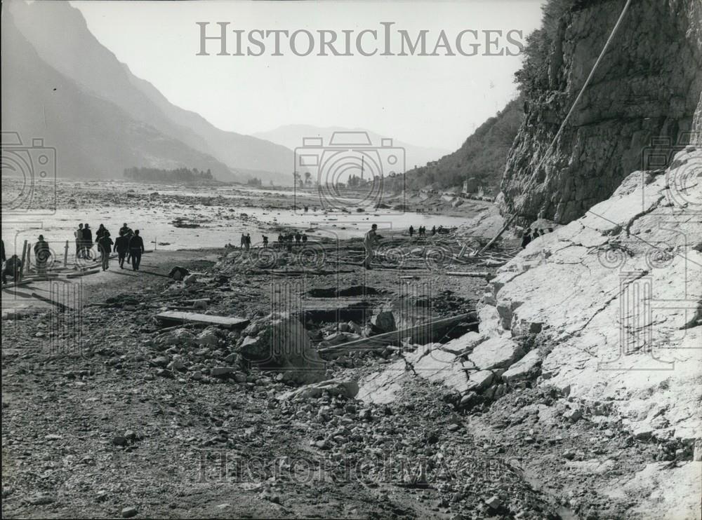 1963 Press Photo Scene of the Italian Dam Disaster - Historic Images