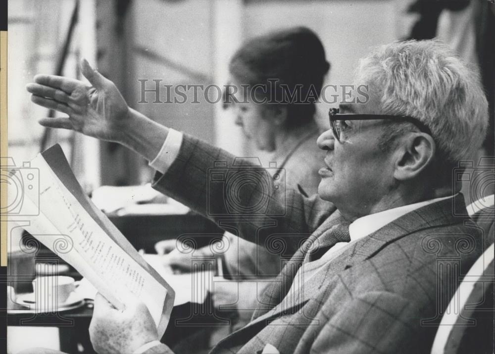 1968 Press Photo Fritz Kortner at Berliner Schiller Theater. - Historic Images