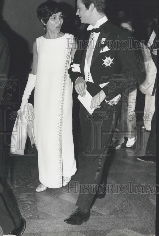 1968 Press Photo Crown Prince Carl Gustaf, Mrs Marshall Nirenberg - Historic Images