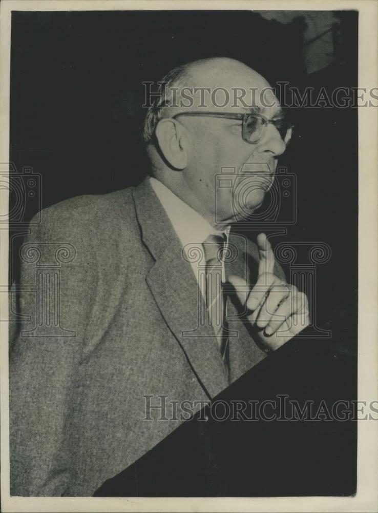 1955 Press Photo Dr. Ney, chairman of the CDU/Saar (Christian Democratic Party) - Historic Images