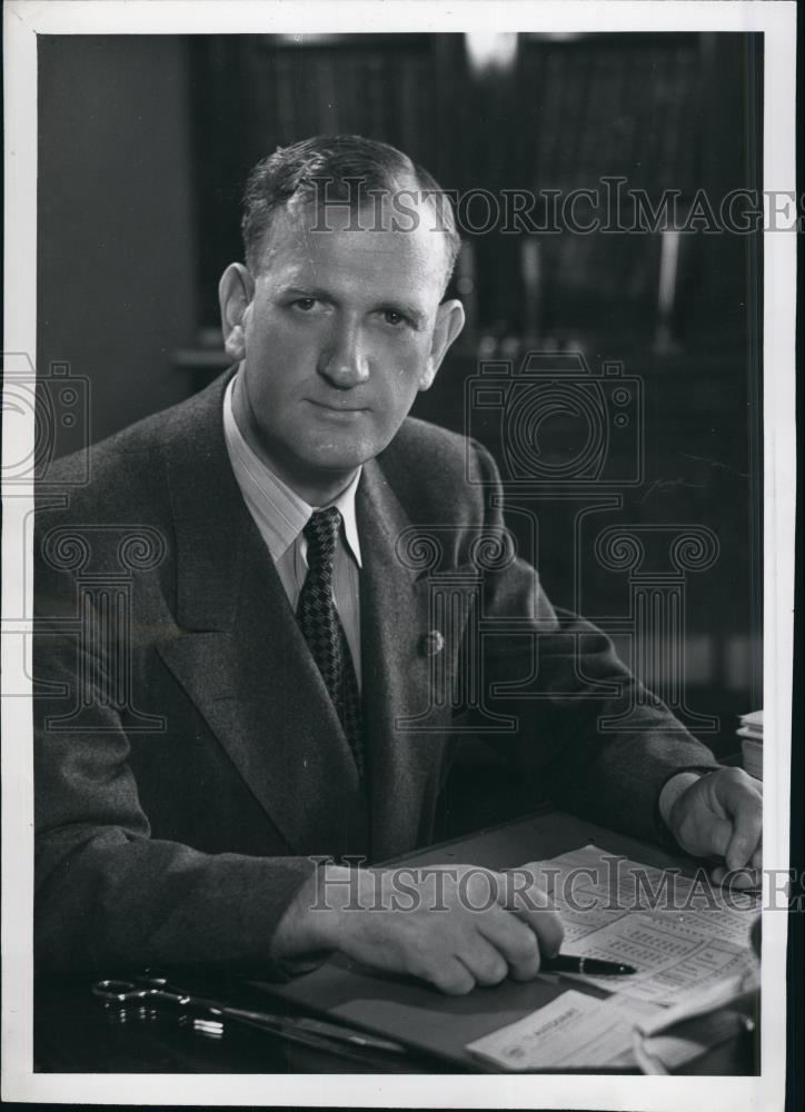 1954 Press Photo Mr,Nils Langhelle,Norwegian Government - Historic Images