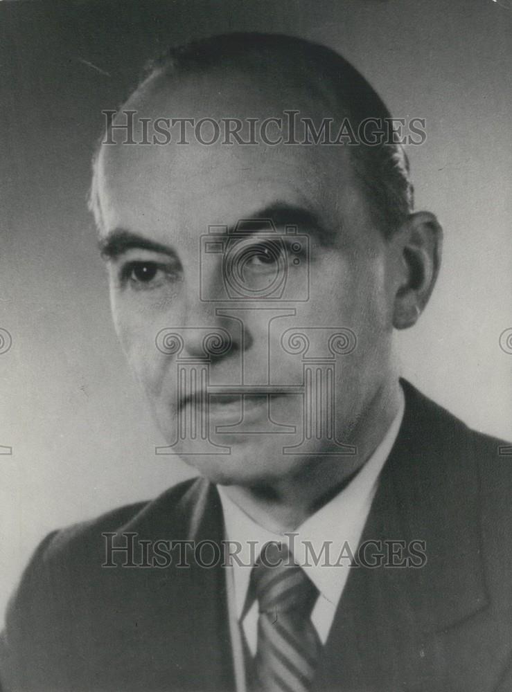 1956 Press Photo Hans RÃƒÆÃÂ¶ttinger - Chief of German Armed Forces - Historic Images