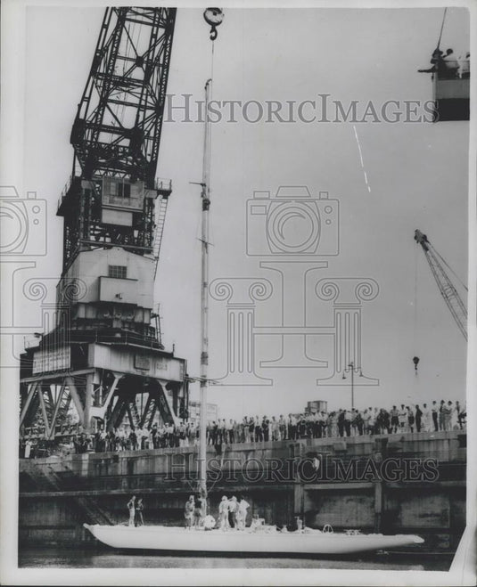 1962 Press Photo Australian Challenger For America's Cup Yachting Classic - Historic Images