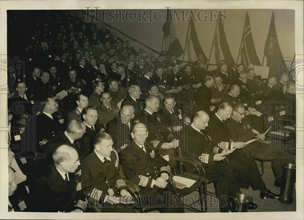 1957 Press Photo International Naval Officers at Greenwich - Historic Images