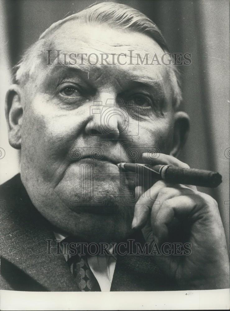 1977 Press Photo Former German Chancellor Ludwig Erhard - Historic Images