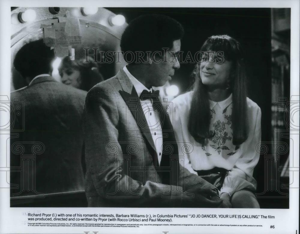 1985 Press Photo Richard Pryor B. Williams in Jo Jo Dancer, Your Life is Calling - Historic Images
