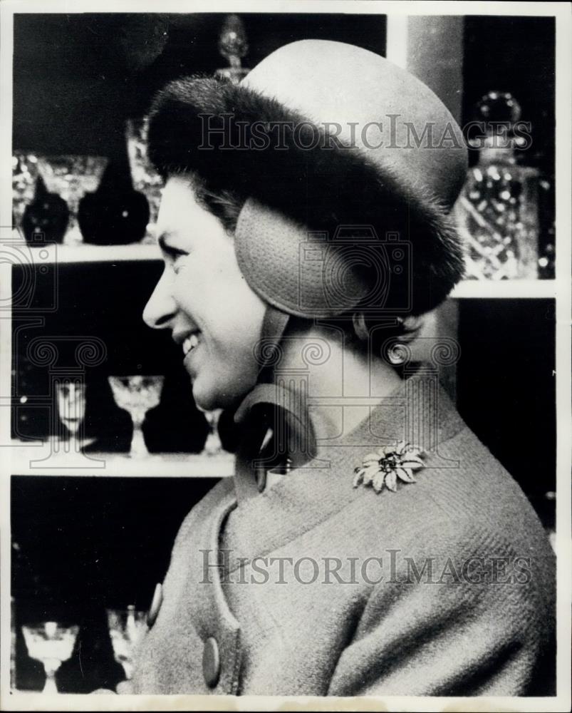 1966 Press Photo Princess Margaret&#39;s Ear Muffs - Historic Images