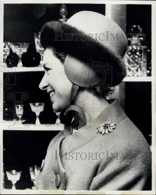 1966 Press Photo Princess Margaret's Ear Muffs - Historic Images