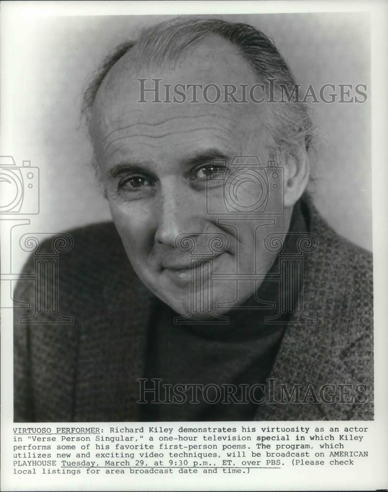 1983 Press Photo Richard Kiley of Verse Person Singular - cvp22837 - Historic Images