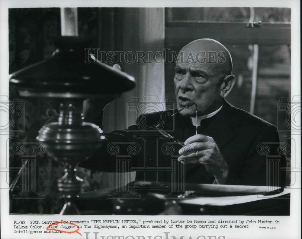 1970 Press Photo Dean Jagger as The Highwayman in The Kremlin Letter - cvp20732 - Historic Images