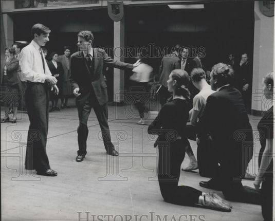 Press Photo Producer Basil Goleman Directs Rehearsals of "Gloriana" - Historic Images
