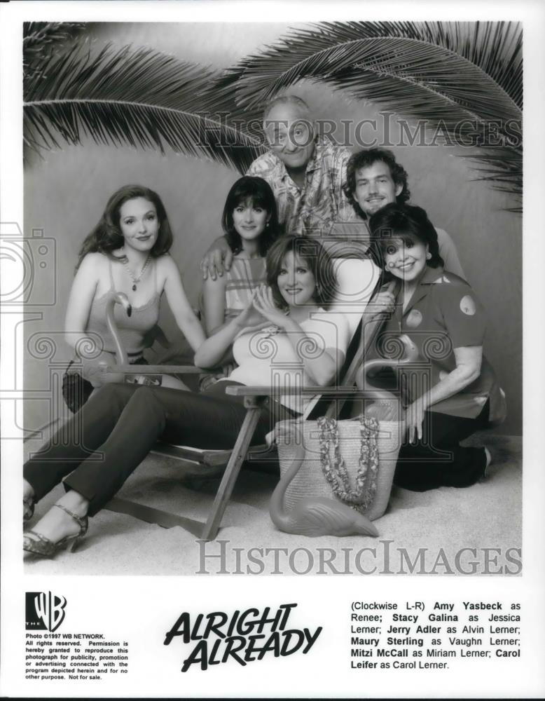 1997 Press Photo Amy Yasbeck, Stacy Galina, Jessica Lerner in &quot;Alright Already&quot; - Historic Images