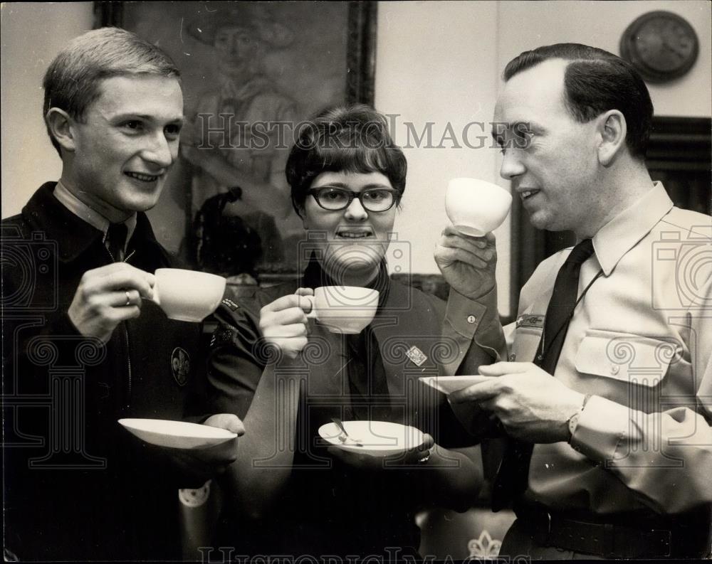 1968 Press Photo David Barrett; Miss Judith Heden, and Mr. Leonard Clark - Historic Images