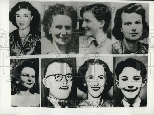 1958 Press Photo of the eight people whom Peter Manuel is charged with murdering - Historic Images