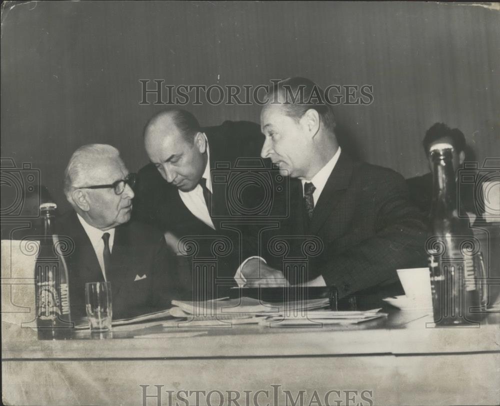 1968 Press Photo President Ludvik Svoboda; Pre Oldrich Cernik & Alexander Dubcek - Historic Images