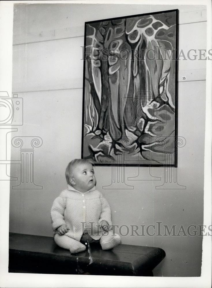 1959 Press Photo Australian artist Patsy Foard work on display - Historic Images