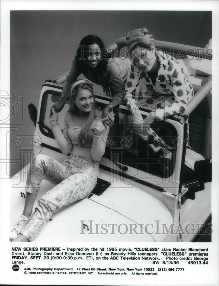 1996 Press Photo Rachel Blanchard, Stacey Dash and Elisa Donovan star in - Historic Images