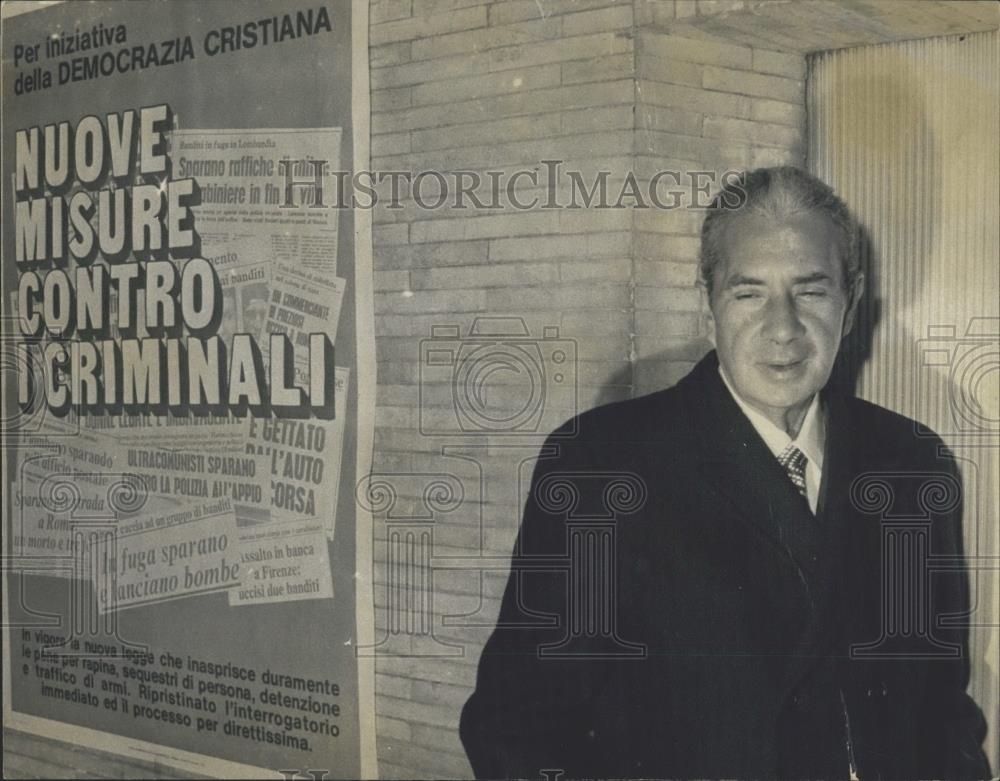 Press Photo Italian Aldo Moro - Historic Images