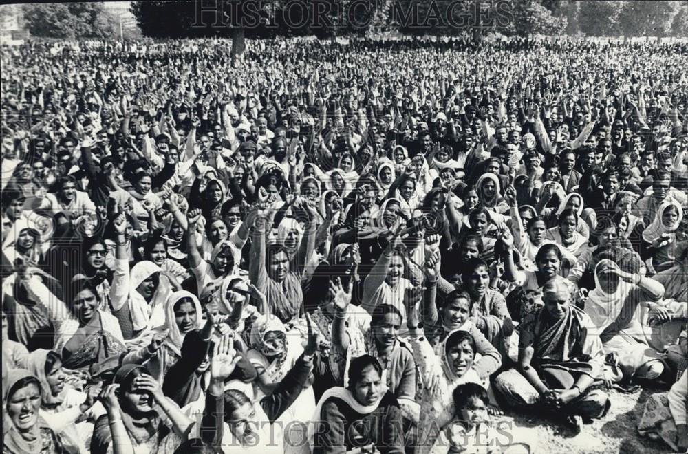 Press Photo Mass rally at Boat Club in New Delhi - Historic Images