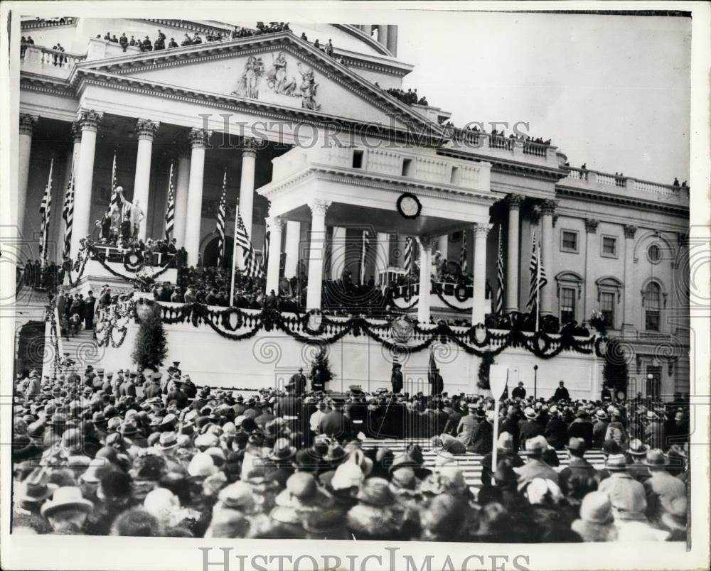 Press Photo General View Inauguration President Coolidge Address - Historic Images