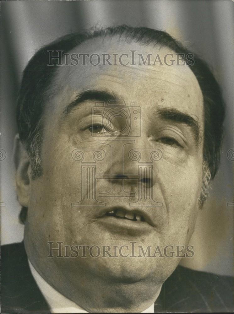 1974 Press Photo French Presidential Candidate Francois Mitterrand - Historic Images