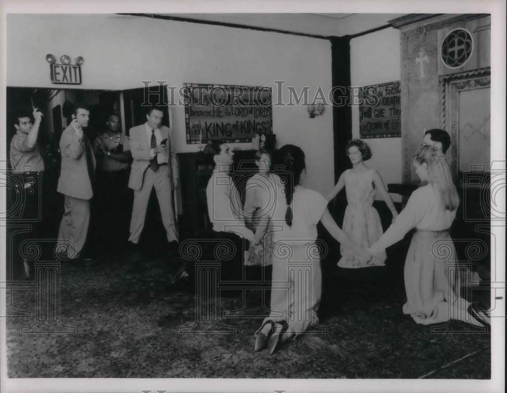 1986 Press Photo Chris Noth, Jerry Orbach in Law and Order - cvp20246 - Historic Images