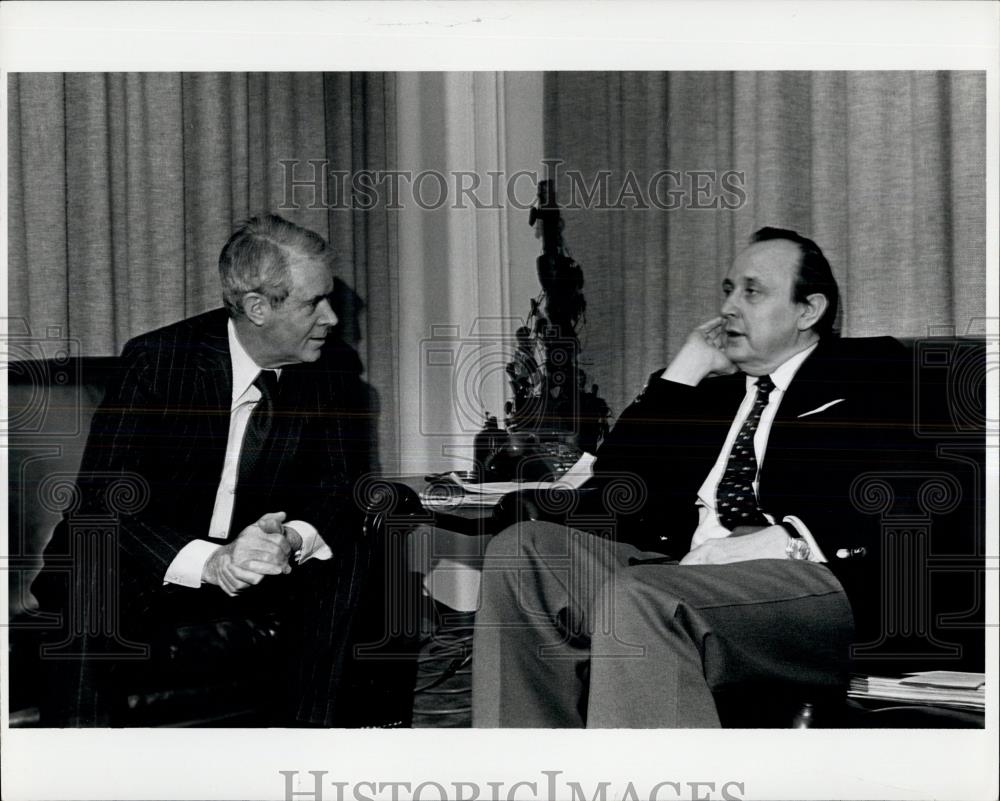 1978 Press Photo Cyrus R. Vance &amp; Hans -Dietrich Genscher at US Mission - Historic Images