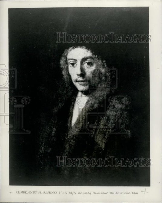 1966 Press Photo Paintings by Rembrandt called "The Artist's Son Titus" - Historic Images