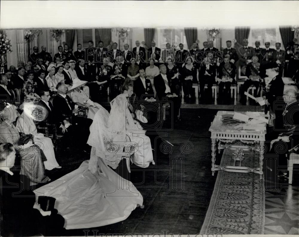 1959 Press Photo Prince Albert weds Princess Paola - Historic Images