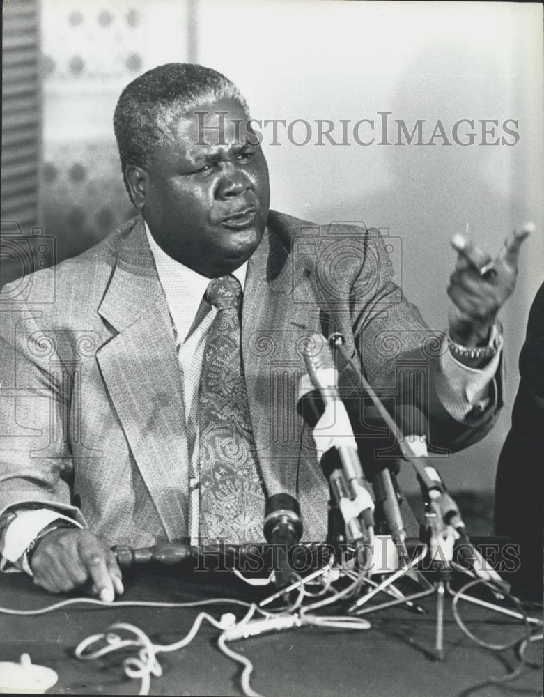 Press Photo Joshua Nkomo, President, Zimbabwe African People's Union - Historic Images