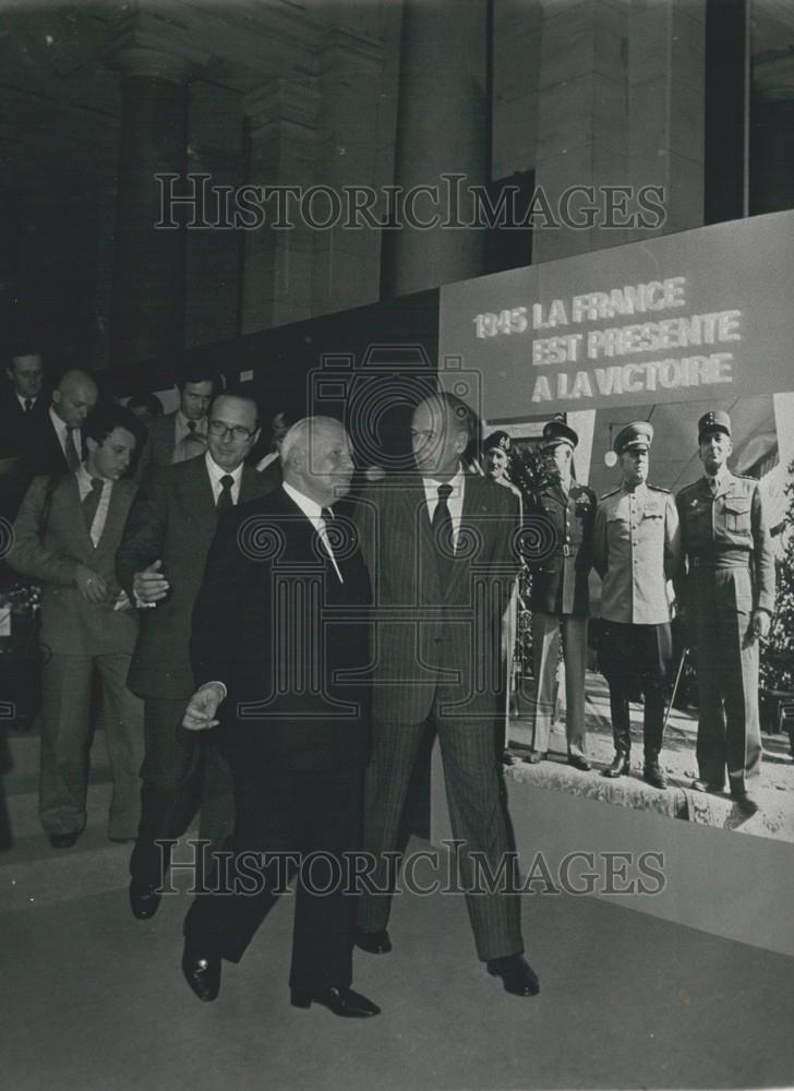 1978 Press Photo Giscard D'Estaing & Others Inaugurate Charles De Gaulle Expo - Historic Images