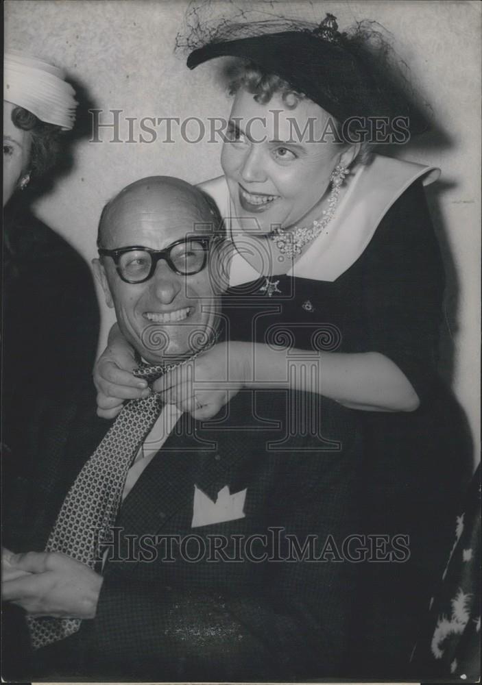 1956 Press Photo Joffet Receives &quot;Prix du bon sens&quot; Tie - Historic Images