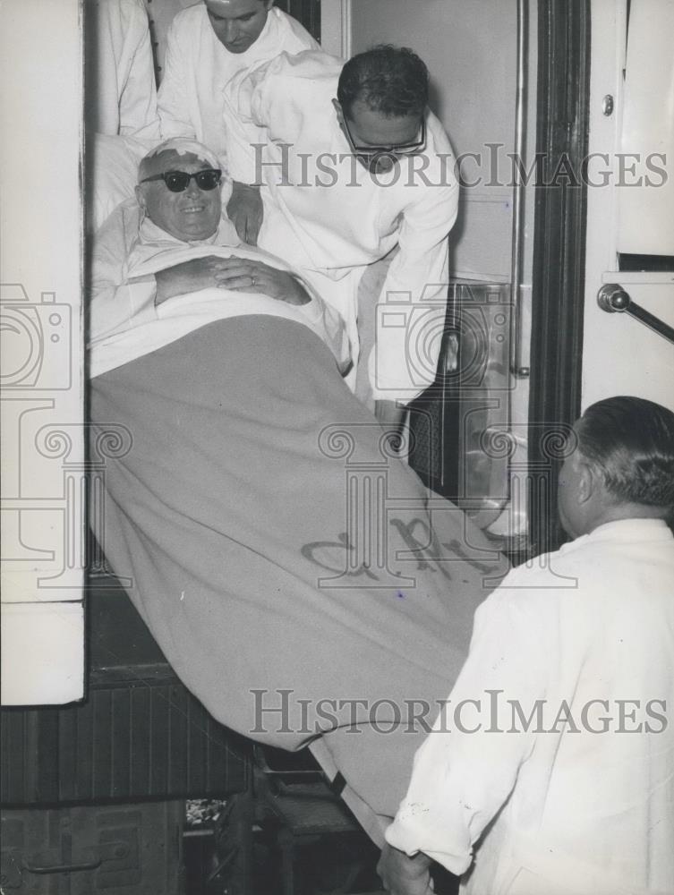 1962 Press Photo PSI (Italian Socialist Party) Pietro Nenni after an accident - Historic Images