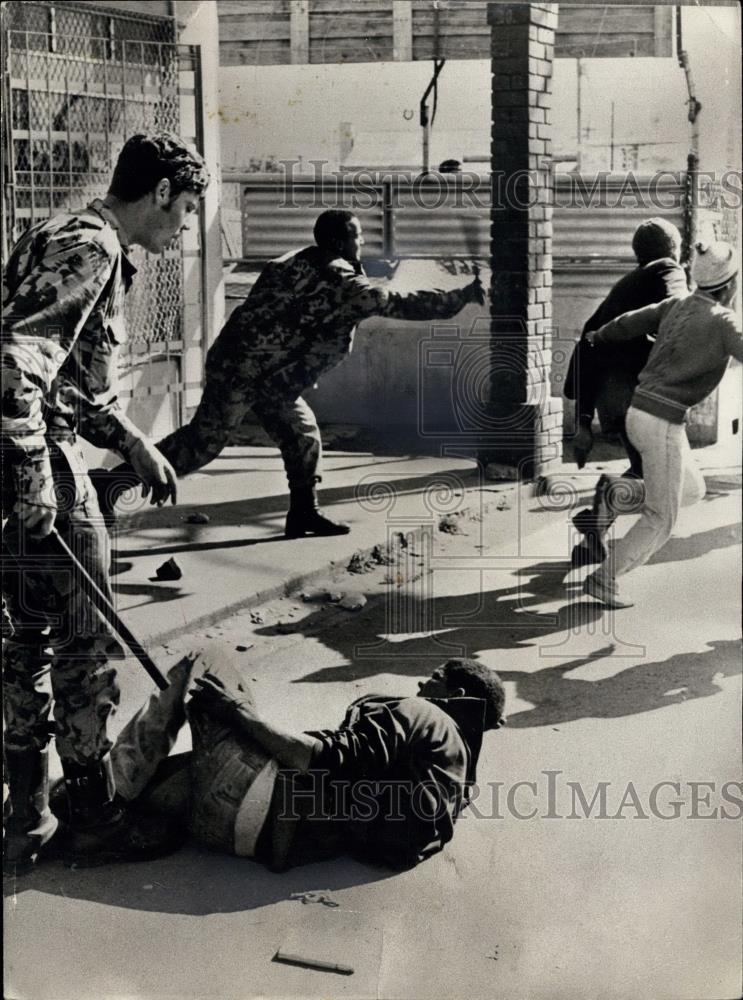 1976 Press Photo 1,800 Africans Held In Clean-Up - Historic Images