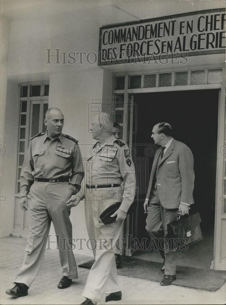 1961 Press Photo Generals Jouhaud and Salan Leave Algeria - Historic Images