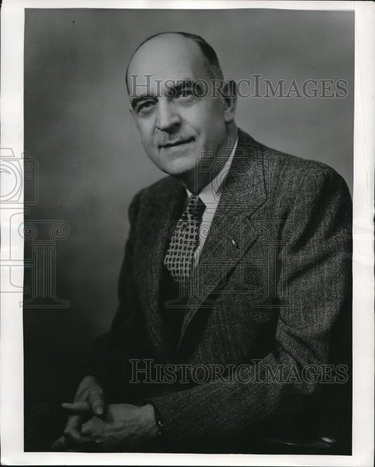 1955 Press Photo Dr. William Menninger of the Menninger Foundation - Historic Images