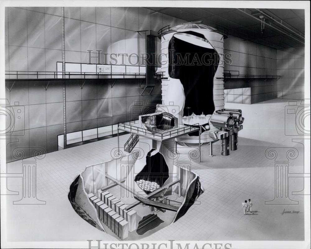 Press Photo Powerful solar radiation simulator Added To Thermal Vacuum Chamber - Historic Images