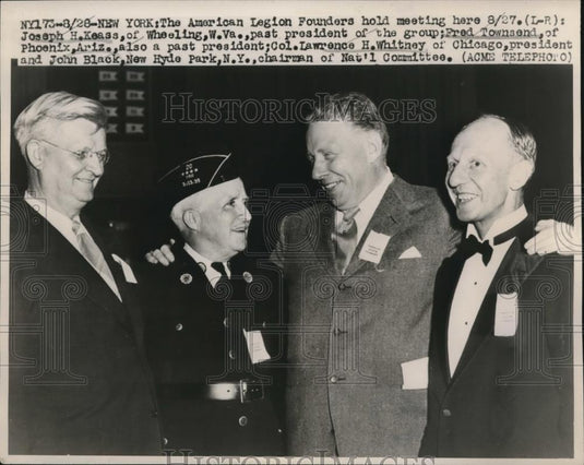 1947 Press Photo Joseph Keass,Fred Townsend,Lawrence Whitney & John Black - Historic Images