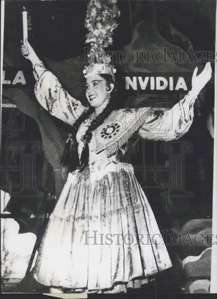 Press Photo &quot;Indian Supay&quot;, principal woman dancer represents temptation. - Historic Images