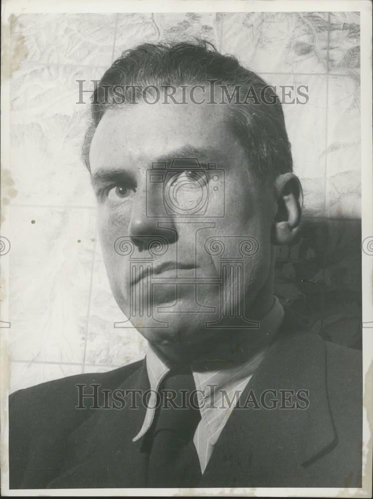 Press Photo Dr. Herrl, participant in the German Nanga-Parbat Expedition in 1953 - Historic Images