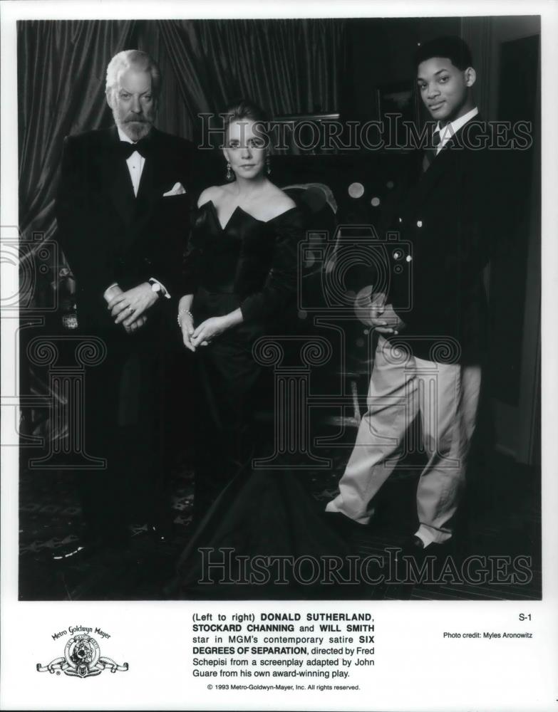 1995 Press Photo Six Degrees Of Separation Donald Sutherland Stockard Channing - Historic Images