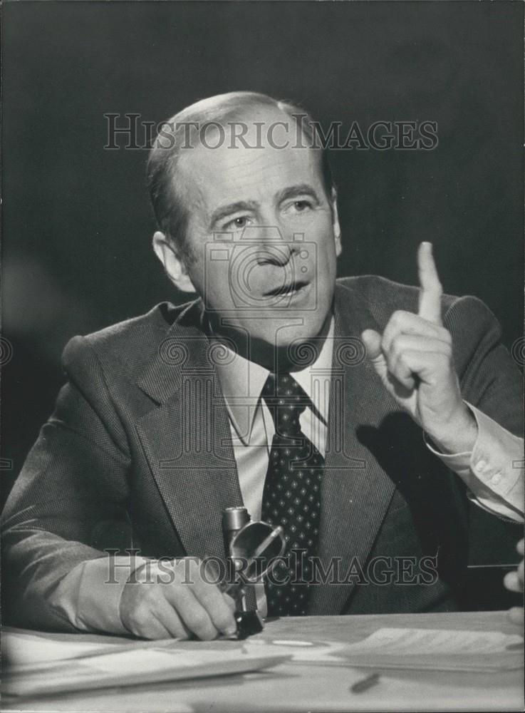 1979 Press Photo Jean Francois-Poncet Makes TV Appearance - Historic Images