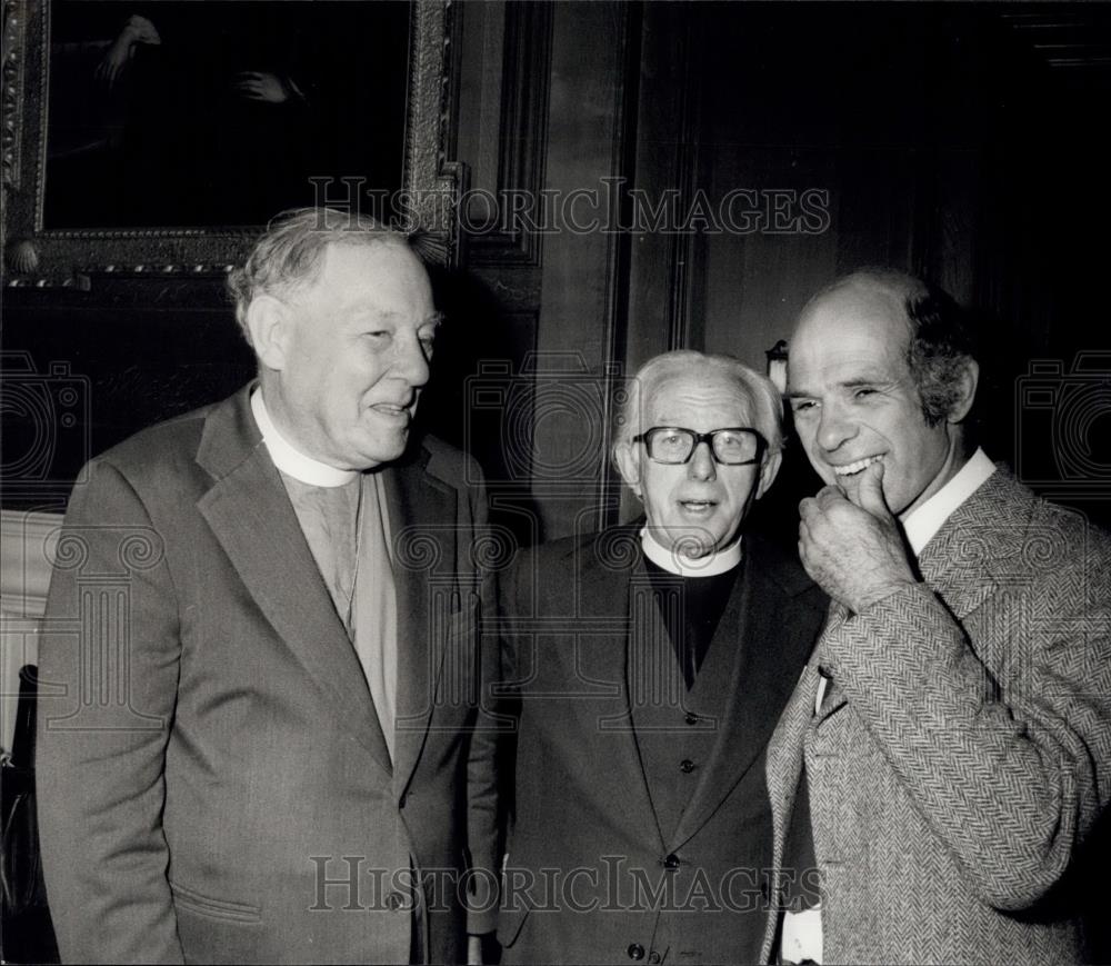 1977 Press Photo Bishop Stephen Neill,Rev Michael Sullivan,Canon Michael Green - Historic Images