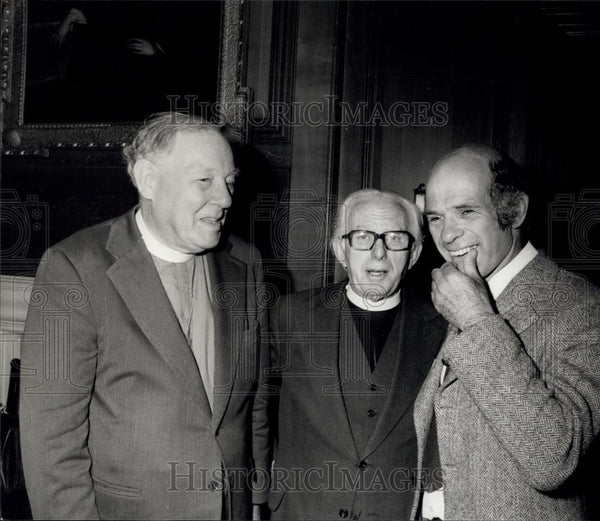 1977 Press Photo Bishop Stephen Neill,Rev Michael Sullivan,Canon Micha ...