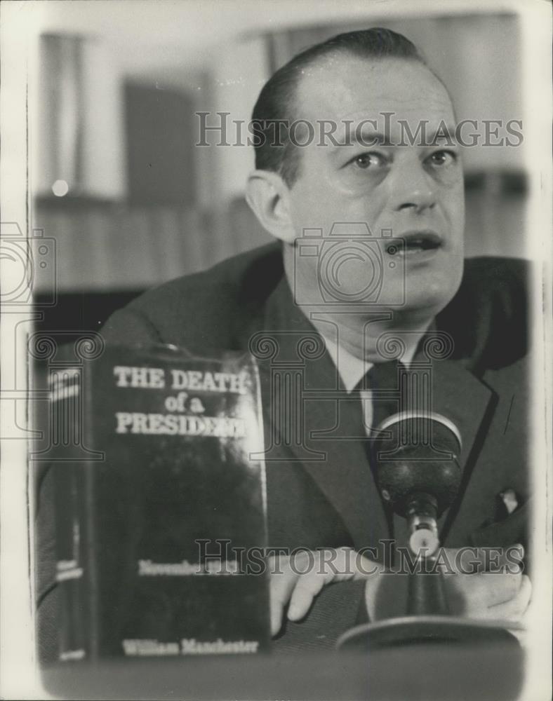 1967 Press Photo William Manchester, Author, &quot;Death Of A President&quot; - Historic Images