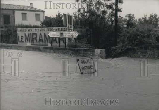 1959 Press Photo Floods In South-Western France - Historic Images
