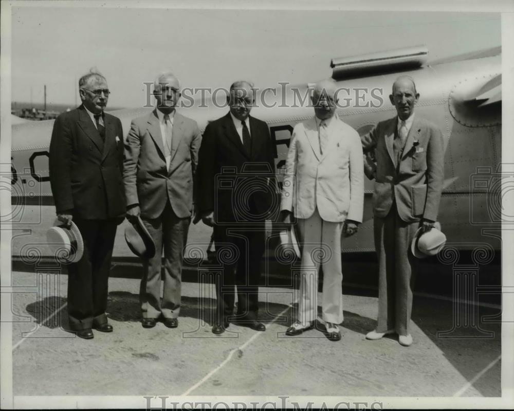 1935 Press Photo W.J. Sears, John J. McGrath, James G. Scrugham, Julian Peacock - Historic Images