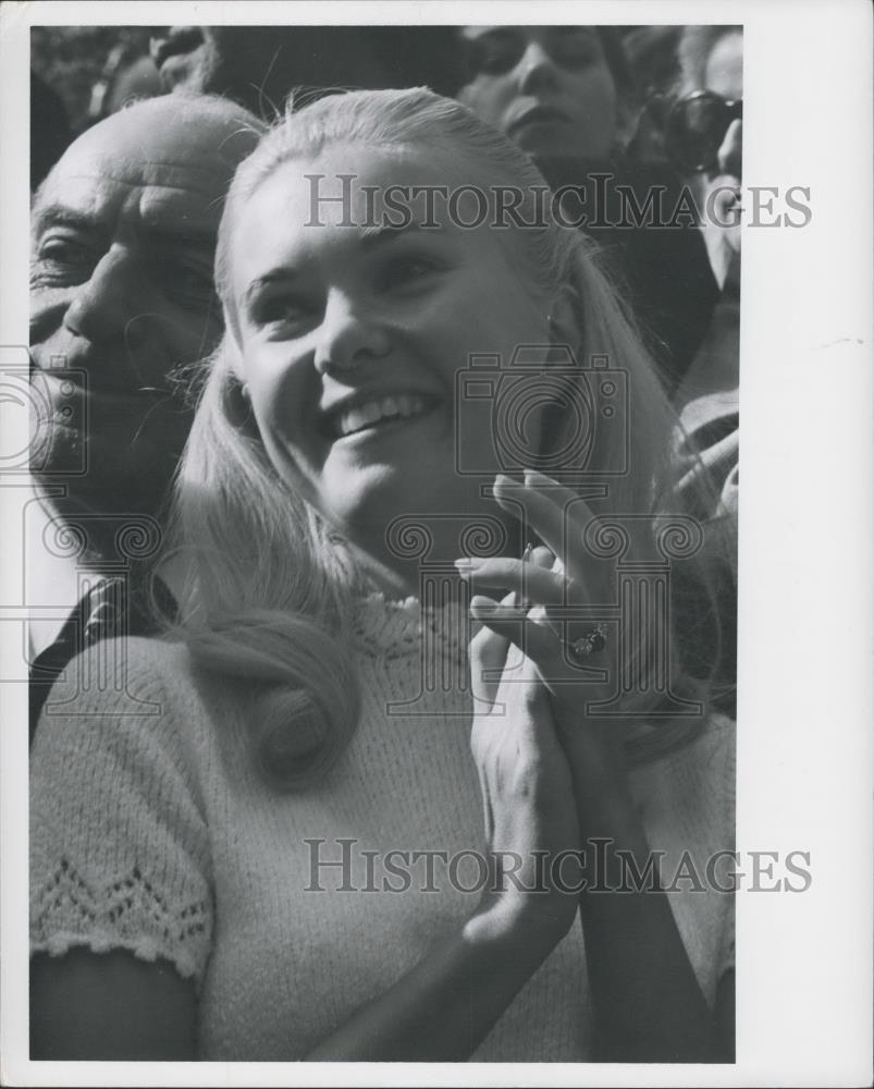 1972 Press Photo Patricia Nixon Cox at the Columbus Day Parade in New York - Historic Images