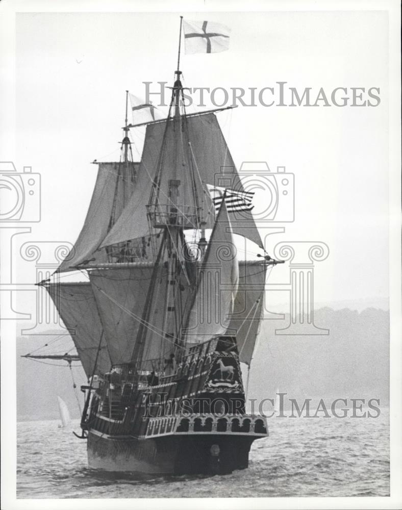 1973 Press Photo Sea Trials For Golden Hind Replica - Historic Images